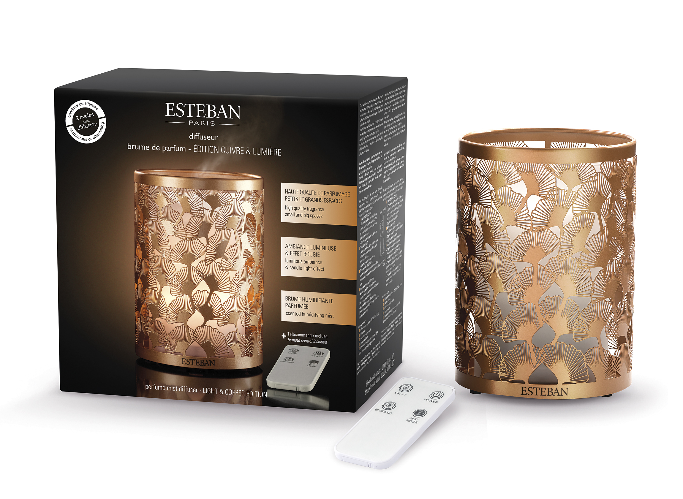ESTEBAN PARIS PARFUMS LUMIERE LIGHT & COPPER ULTRASCHALLDIFFUSER 100